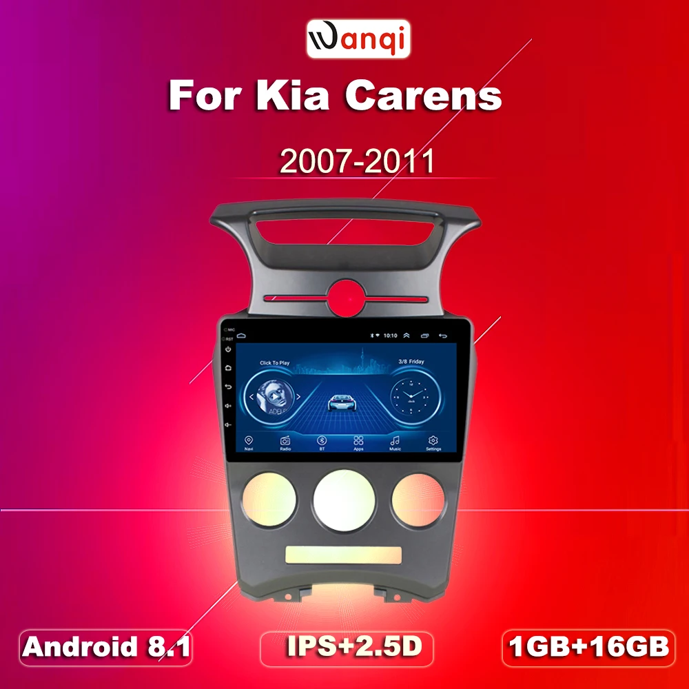 9 дюймов Android 9. 0 2.5D Закаленное HD Сенсорное радио для Kia Carens 8 1 2007 с Bluetooth USB WIFI