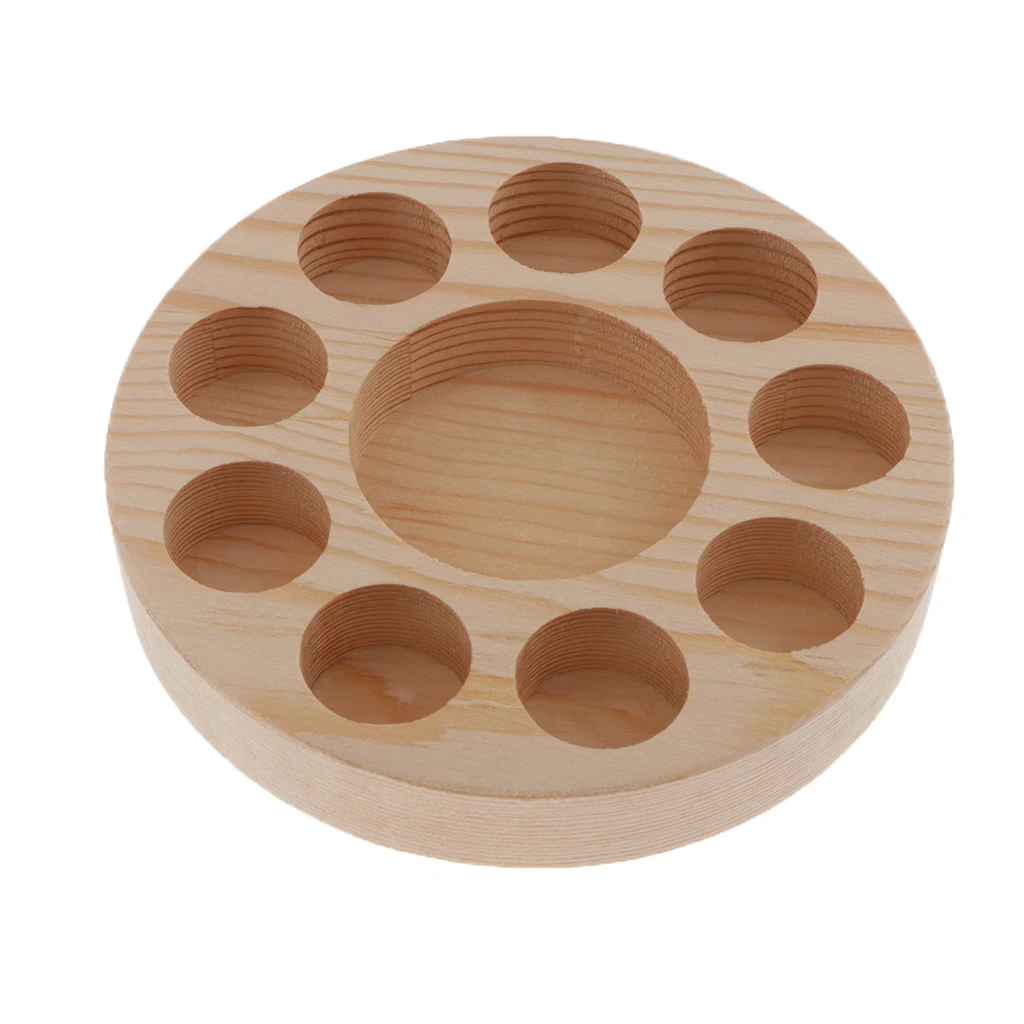 Круглый чехол из соснового дерева с эфирным маслом стенд для хранения Органайзер