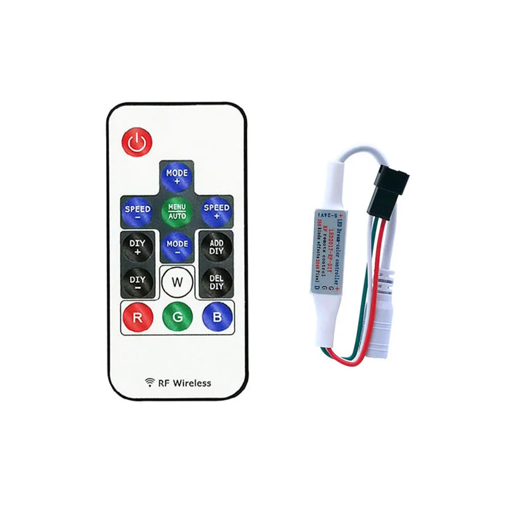 DC5 24V 14 клавиш rgb пульт Беспроводной дистанционная мини Smart RF контроллер для WS2812