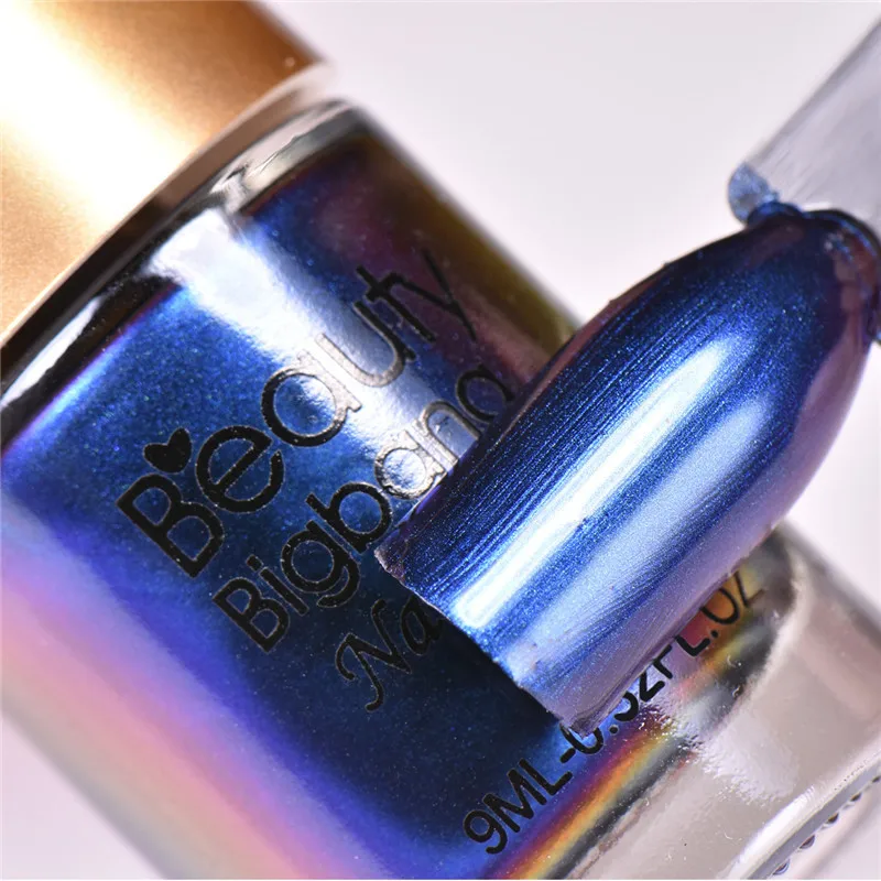 BeautyBigBang 9 мл 5 цветов хамелеон лак для стемпинга лак для дизайна ногтей Прочный ноготь лак Перманентный