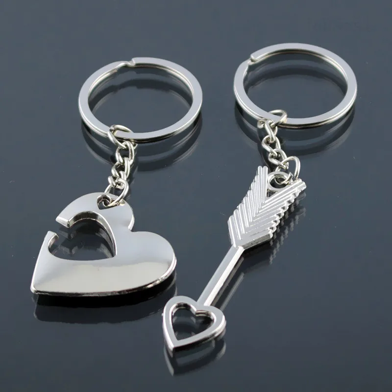 1 пара серебряных бриллиантов со стрелкой луком любовные брелоки для влюбленных