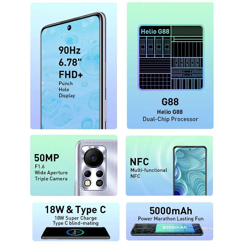 global version infinix hot 11s nfc 4gb 64gb 6 78 fhd punching displayhelio g88 50mp ai rear camera 5000mah battery smartphone free global shipping