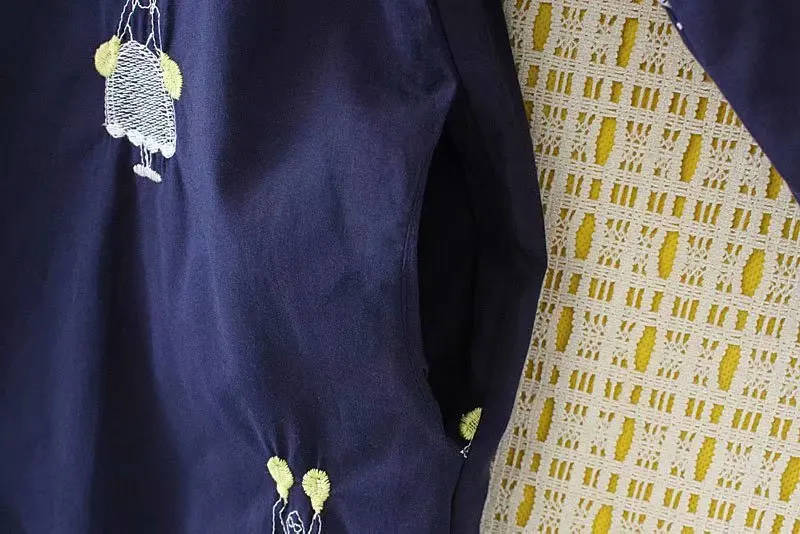 

Cotton embroidery women long navy shirts 2020 new plus size casual ladies spring autumn white blouse female tops oversize