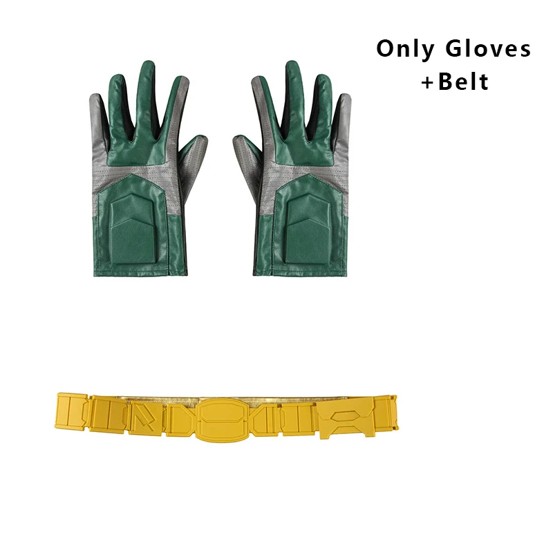 only gloves belt Фильм DC Бэтмен Робин, Косплей Костюм Ночной член Грейсон Взрослый Хэллоуин команда супергероев сапоги комбинезон плащ костюм - Цвет: only gloves belt