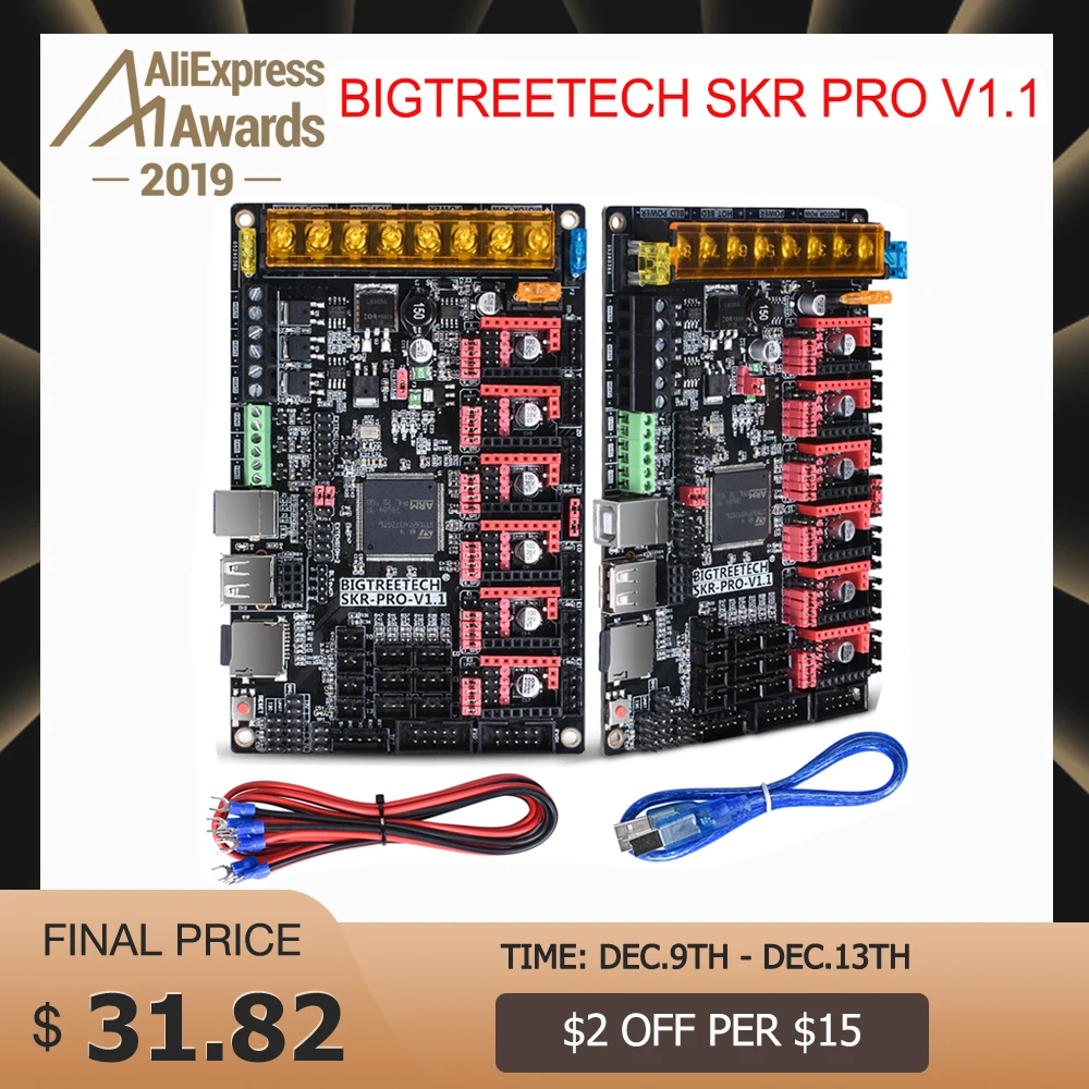 BIGTREETECH SKR PRO V1.1 плата управления 32 бит VS SKR V1.3 Ramps 1,4 части 3d принтера MKS GEN L для Ender 3/5 CR10 TMC2208 TMC2209
