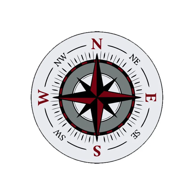 

Dawasaru Funny Nautical Theme Compass Car Sticker Personalized Decal Laptop Motorcycle Auto Accessories Decoration PVC,13cm*13cm