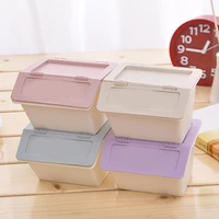 desktop plastic storage box stationery holder school office supplies storage box with cover stackable uacr storage boxes bins