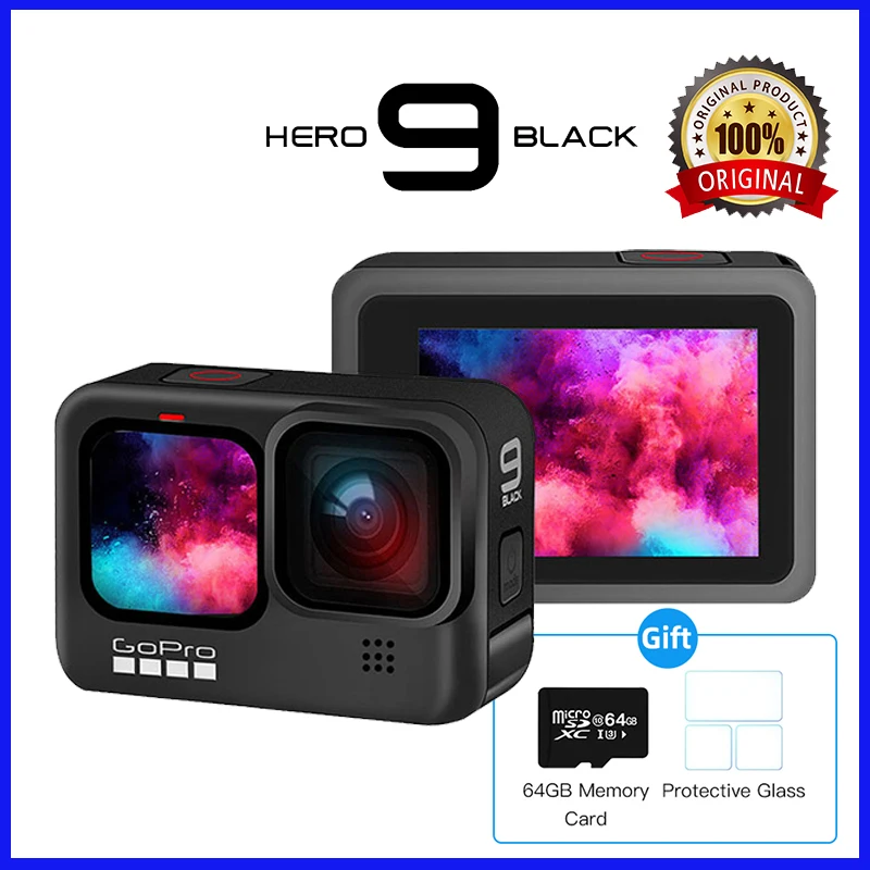 Go Pro Action Camera - 5K Ultra HD Video,1080p Live Streaming,Underwater Waterproof Helmet Sport Cam GoPro Hero 9 Black 