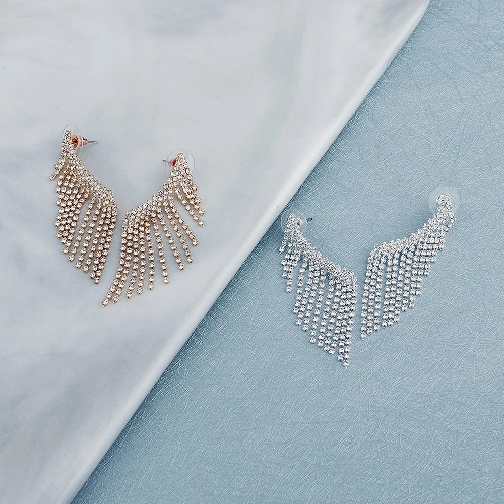 Miallo модные длинные цепочки серьги с кисточками со стразами для женщин аксессуары