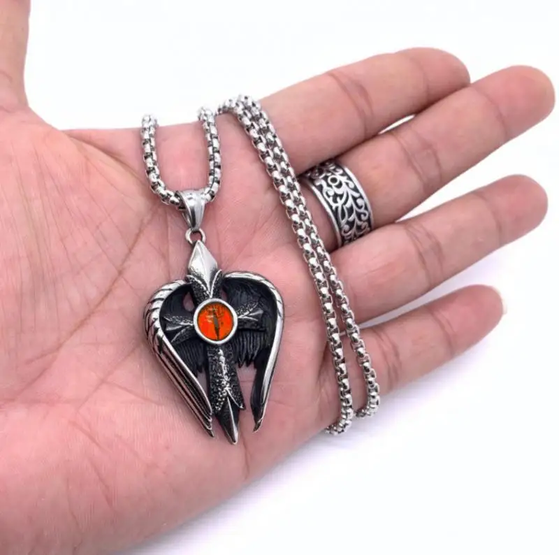 Талисман с перекрестными крыльями античный защитным кулоном Archangel для мужчин