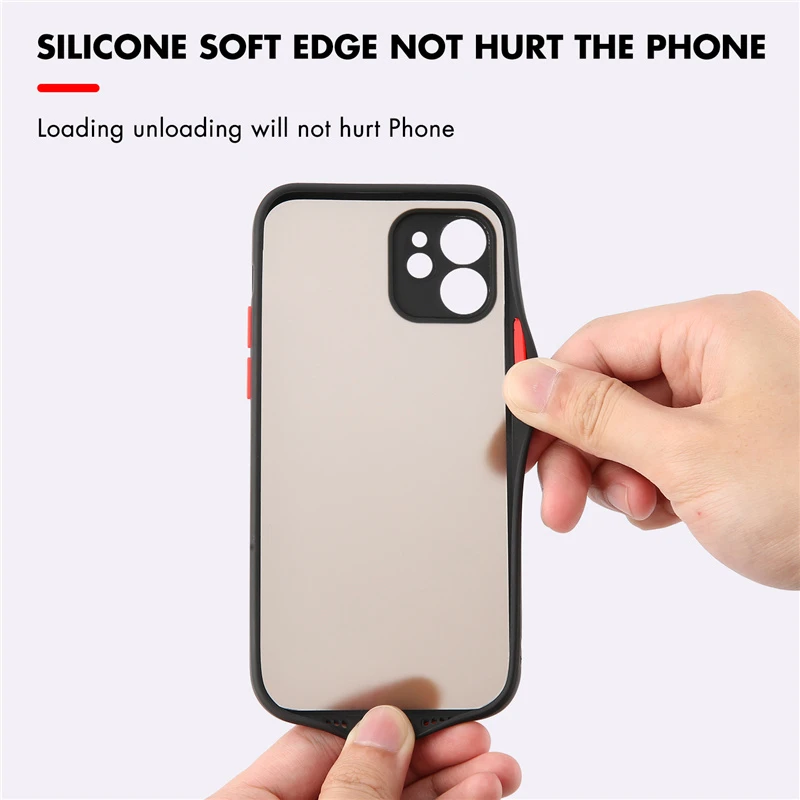 Frosted Matte Transparent Case For Apple iPhone 13 12 11 Pro Max 7 8 Plus XR X XS Max 13 12 Mini SE 2020 Shockproof Bumper Cover