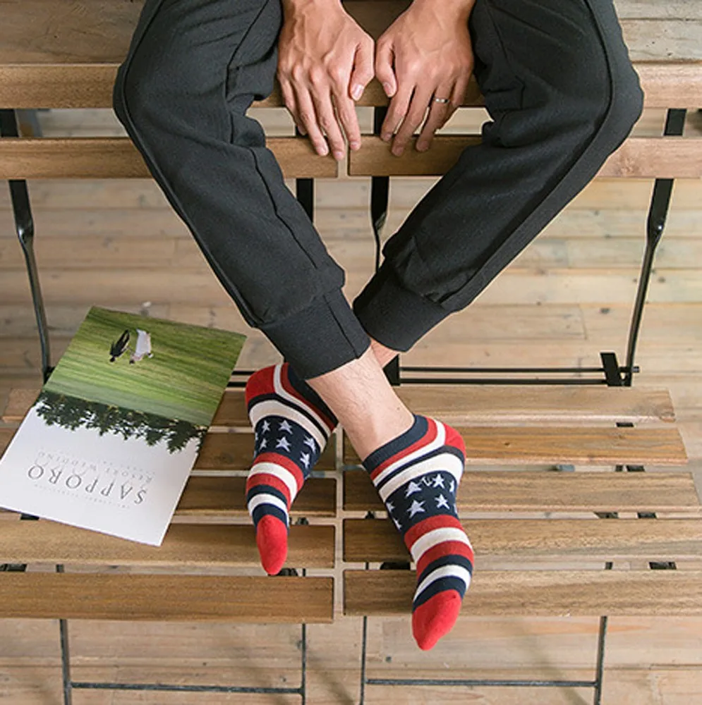 Мужские носки весна лето невидимые башмачки нескользящие из силикагеля мужские