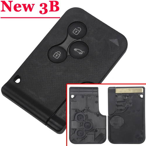 XNRKEY (10 шт./лот) Новый 3 кнопки ключ карта чехол с напечатанным для Renault Megane полный