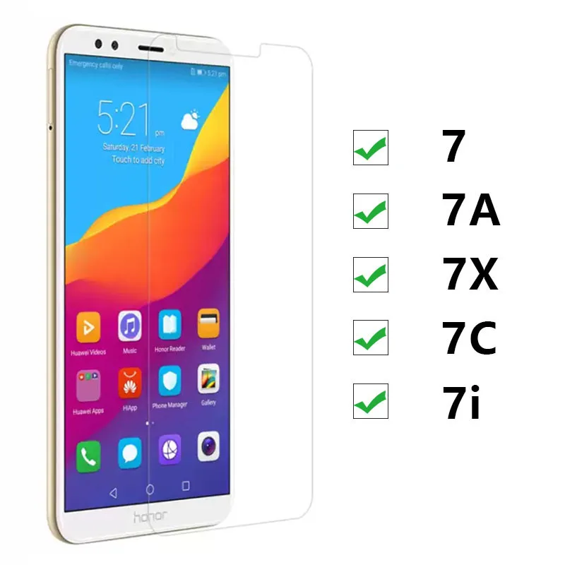 Защитная пленка для Honor 7x huawei 7a 7c Pro 7i 7 X C A X7 C7 A7 закаленное защитное стекло Honor7x Honor7c