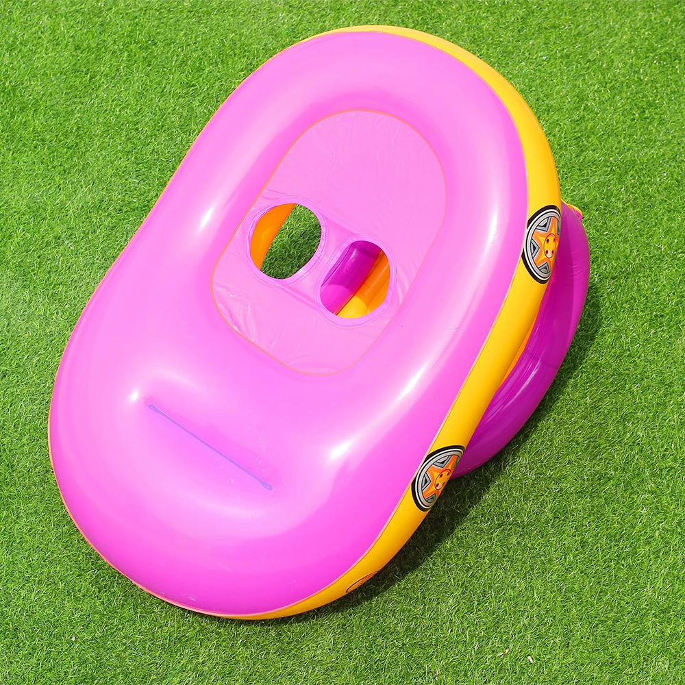 

New Inflatable Float Seat Sunshade Baby Swimming Circle Car Shape Swimming Ring Baby Swimming Accessories Inflatable Seat Toy