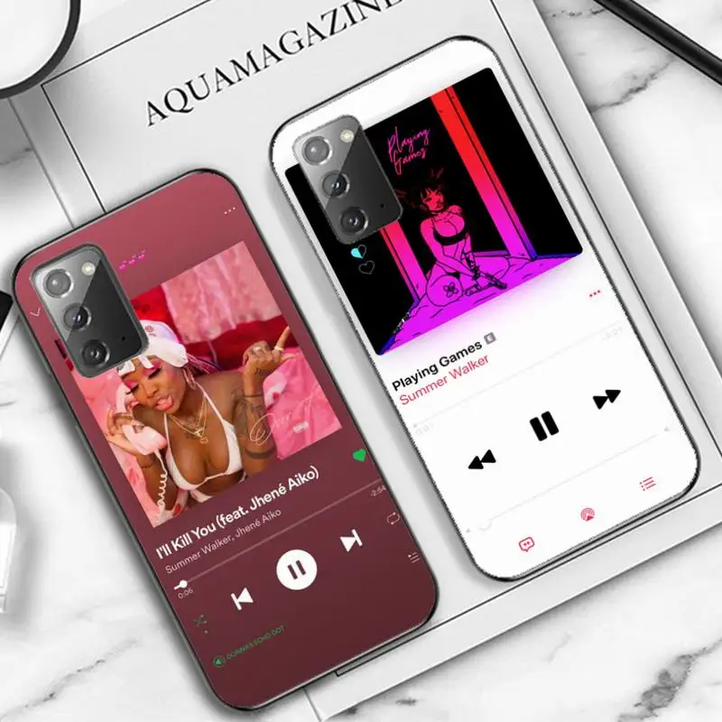 

YNDFCNB Summer Walker Over It RNB Rapper Phone Case for Samsung Note 5 7 8 9 10 20 pro plus lite ultra A21 12 02