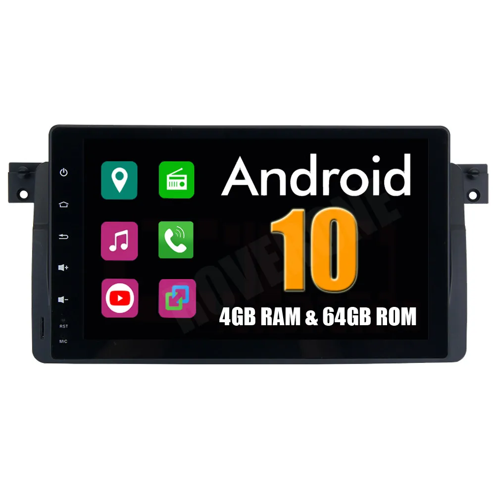 Для BMW E46 M3 318i 320i 325i 328i Android 10 автомобильный магнитофон GPS + ГЛОНАСС Wifi зеркальная