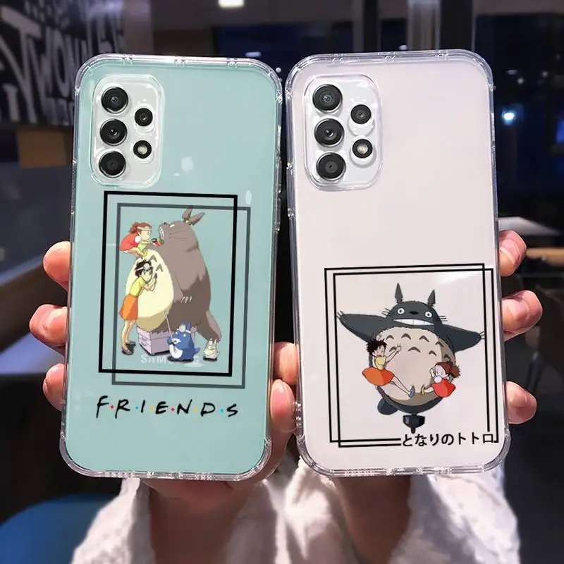 

My Neighbor Totoro Phone Case for Samsung A 51 50 52 12 21s 31 40 70 71 note S 20 10 21 ultra plus fe clear coque shell