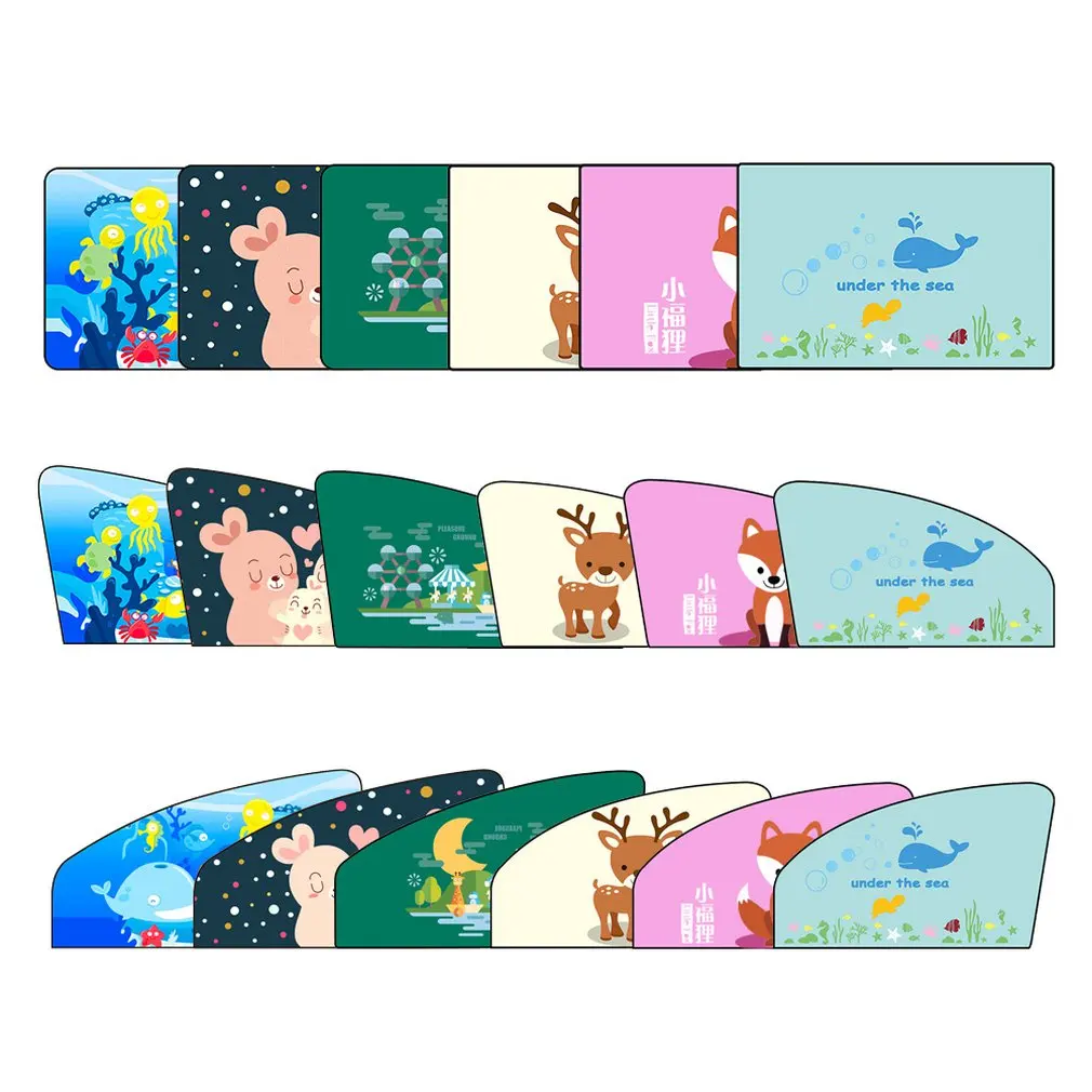 

Car Cartoon Magnetic Sunshade Sunscreen Telescopic Folding Sun Block Car Magnetic Curtain Magnet Sunshade