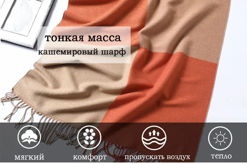Кашемировый клетчатый шарф для женщин, новинка, зимние шарфы, толстые, теплые, пашмины, одноцветные шали и палантины, женский жакет, накидка, Echarpe Femme