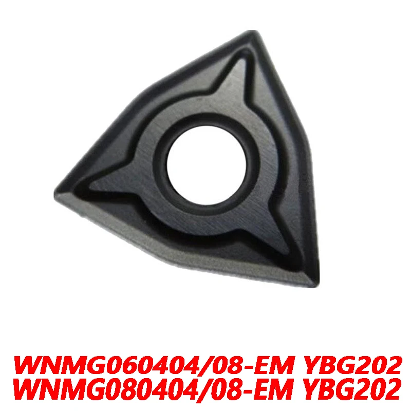 

100% Original WNMG060404-EM YBG202 WNMG060408-EM WNMG080404-EM WNMG080408 10pcs CNC lathe blade Carbide insert High Quality