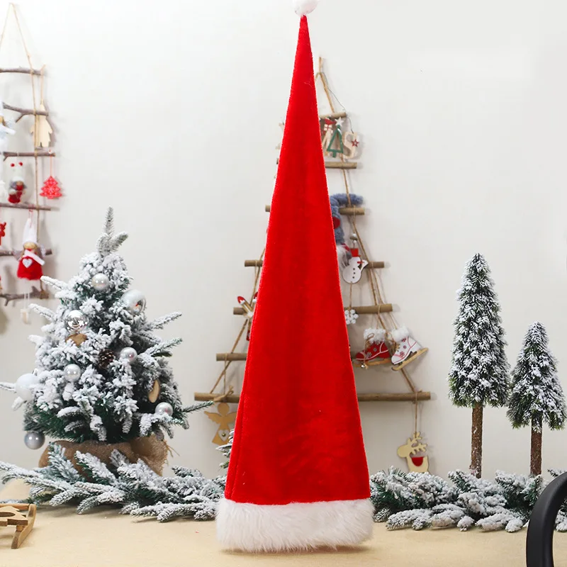 Рождественские товары Рождественская плюшевая шапка для взрослых Супер длинная