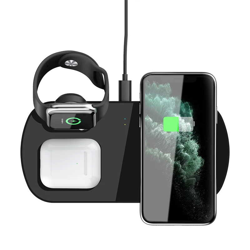 Беспроводная зарядная станция Newdery 3 в 1 для Apple Watch 12 4 5 поколений Airpods 2 pro series