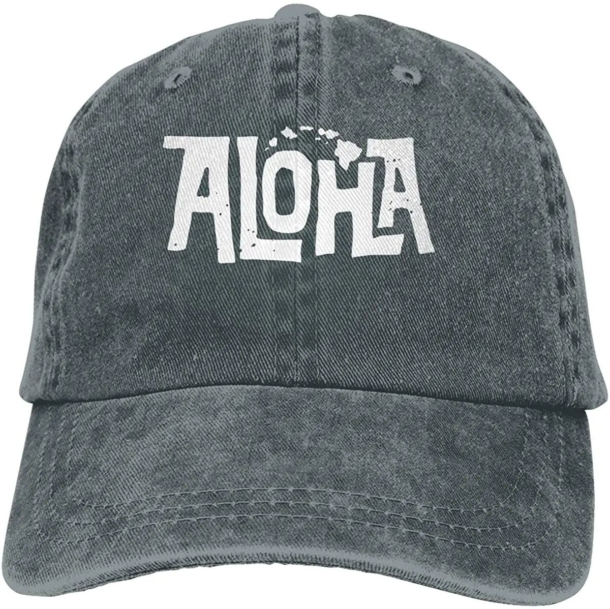 

Aloha Hawaiian Map Unisex Soft Casquette Cap Vintage Adjustable Baseball Caps