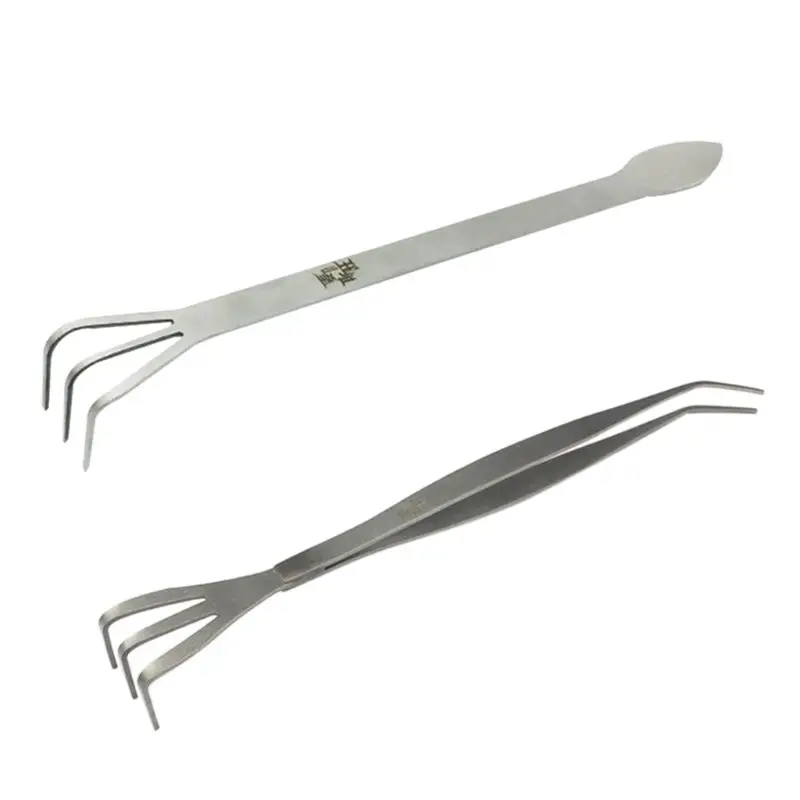 

Stainless Steel Gardening Rake Bonsai Root Loosen Soil Spatula Multifunctional Garden Tool