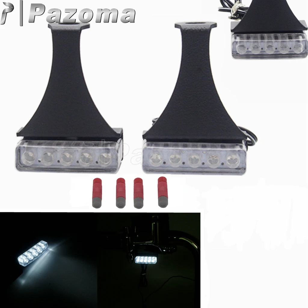 

Мотоциклетные белый светодиодный светильник ing светильник сигнала поворота бег тормозной фонарь для Harley Chopper Honda Suzuki Cafe Racer номерной знак св...