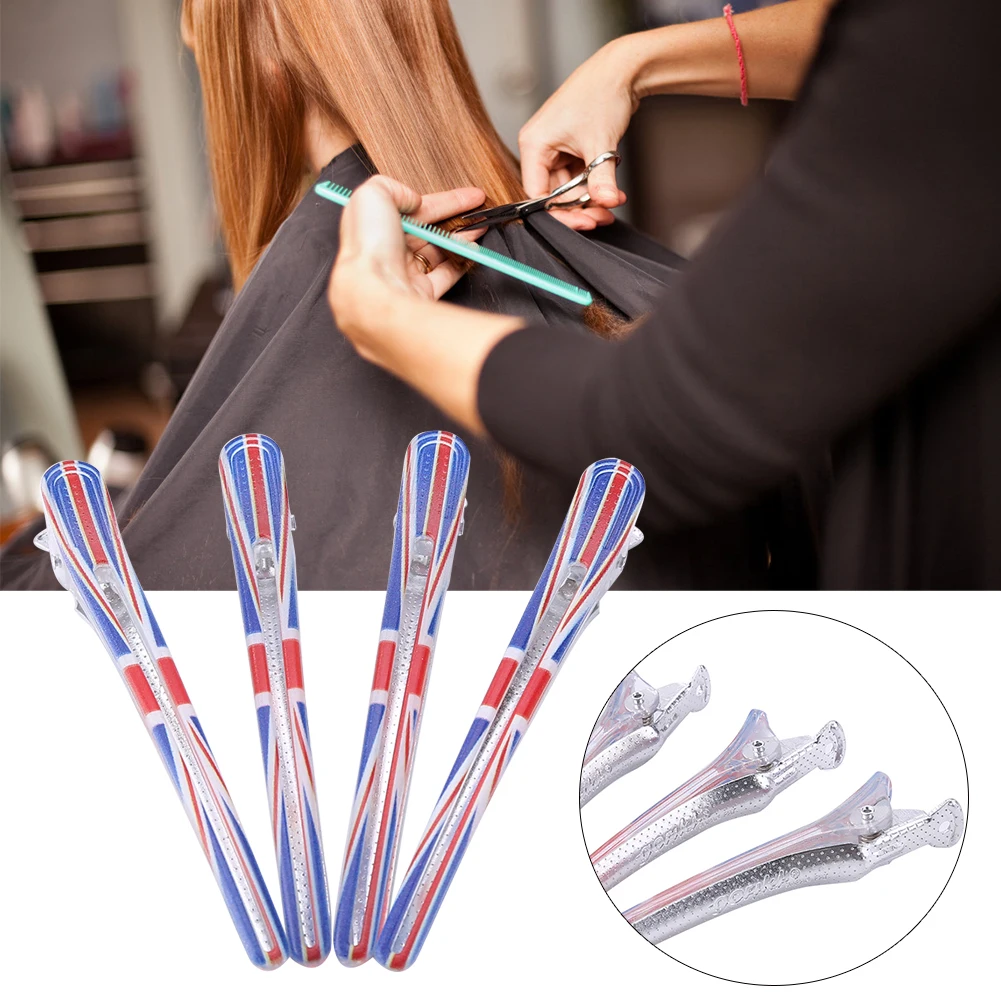 

4pcs/set Holding Hair Styling Clip Flat Duck Mouth Hair Clips Pro Salon Hairdressing Cutting Hairpin Accessories DIY Household