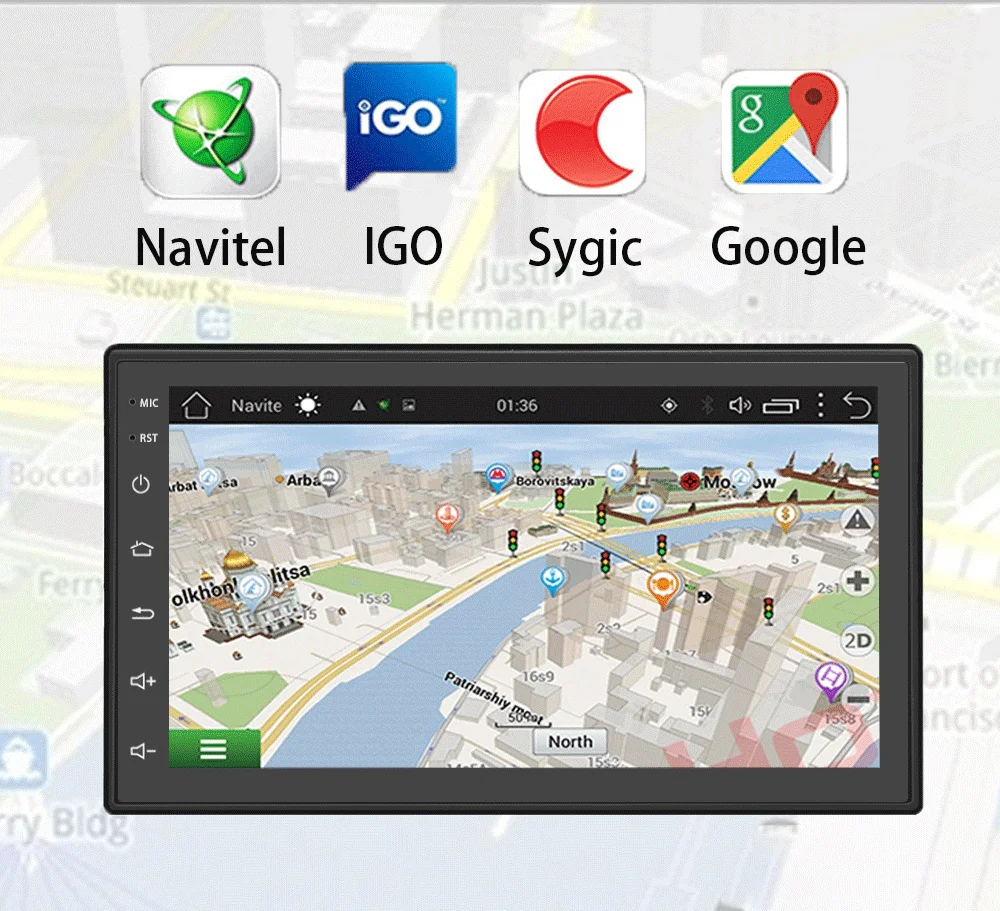 1 Din Android 9 автомобильное стерео радио 7 дюймов 4-ядерный GPS Navi WIFI Bluetooth аудио