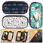 Пенал для макияжа Женский, с принтом ЭКГ