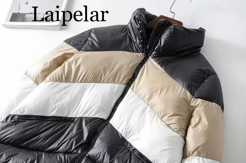 Laipelar модная многоблочная Лоскутная куртка женское теплое пальто с хлопковой
