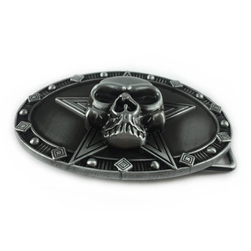 Punk Rock 3D Skull Metal Belt Buckles for Men Women Fashion Accessories Suit 4cm Cowboy Clothing Leather Craft | Дом и сад