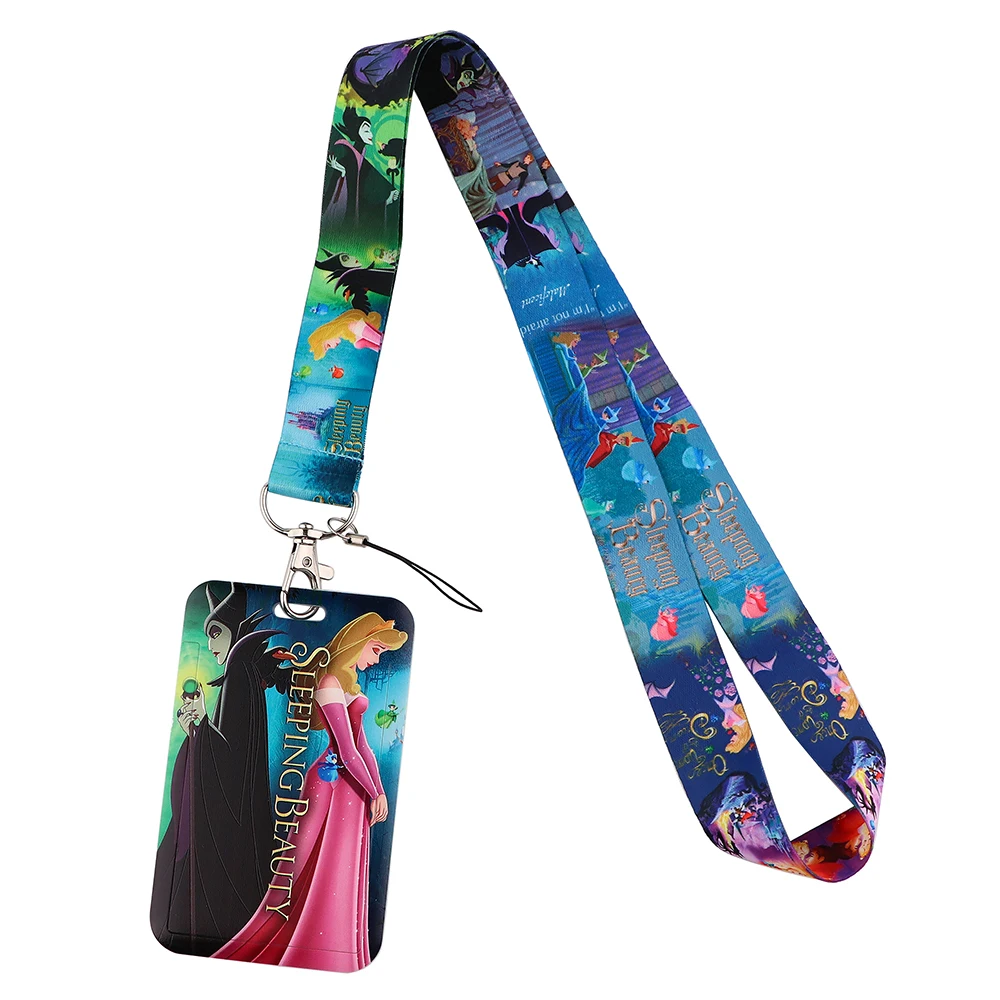 YQ334 мультяшный спящий красавичный шейный ремешок для ключей шнурок телефона