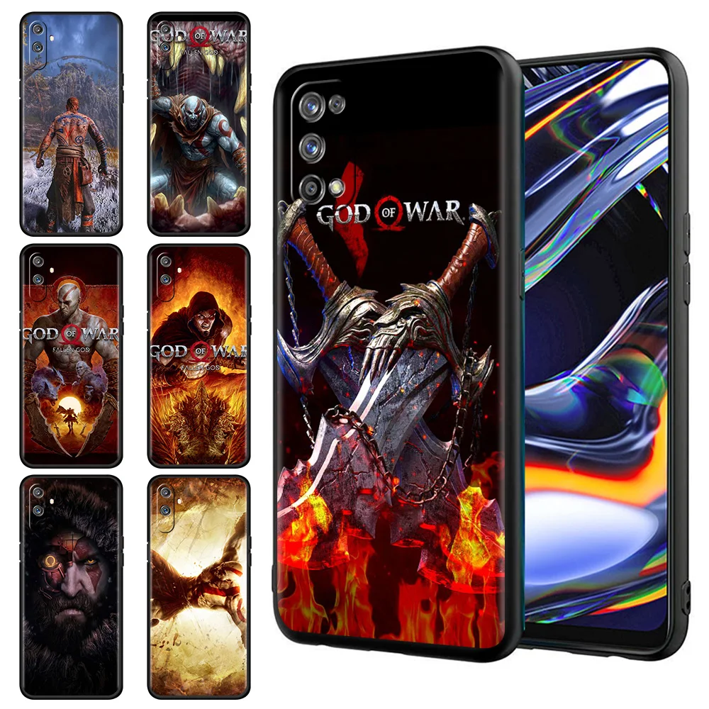 Силиконовый чехол God OF War для телефона Realme 8 7 6 Pro 8i C21 C3 XT C21Y C11 GT Neo 2 черный мягкий