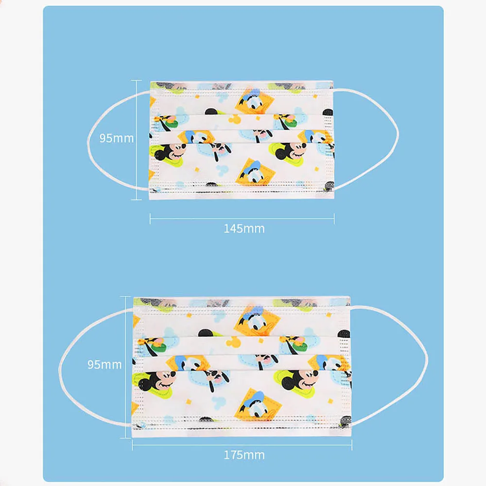 25/50/75/100Pcs Disney Mickey Minnie Anime Face Masks Cute Cartoon Child Disposable Mask Melt Blown Cloth Filter Protective |