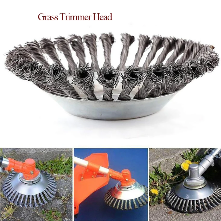 Головка триммера для травы вращающаяся щетка с узлом диск колесной щеткой из