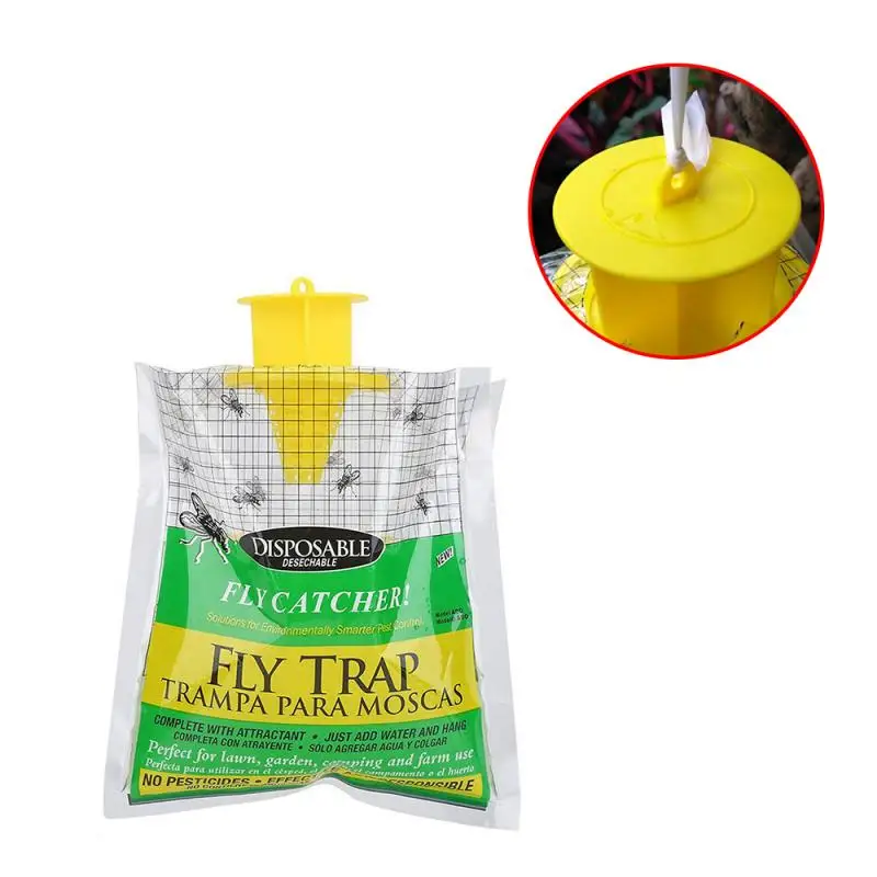 1PCS Pest Control Reusable Hanging Fly Catcher Killer Flies Flytrap Zapper Cage Net Trap Garden Home Traps Bag | Дом и сад