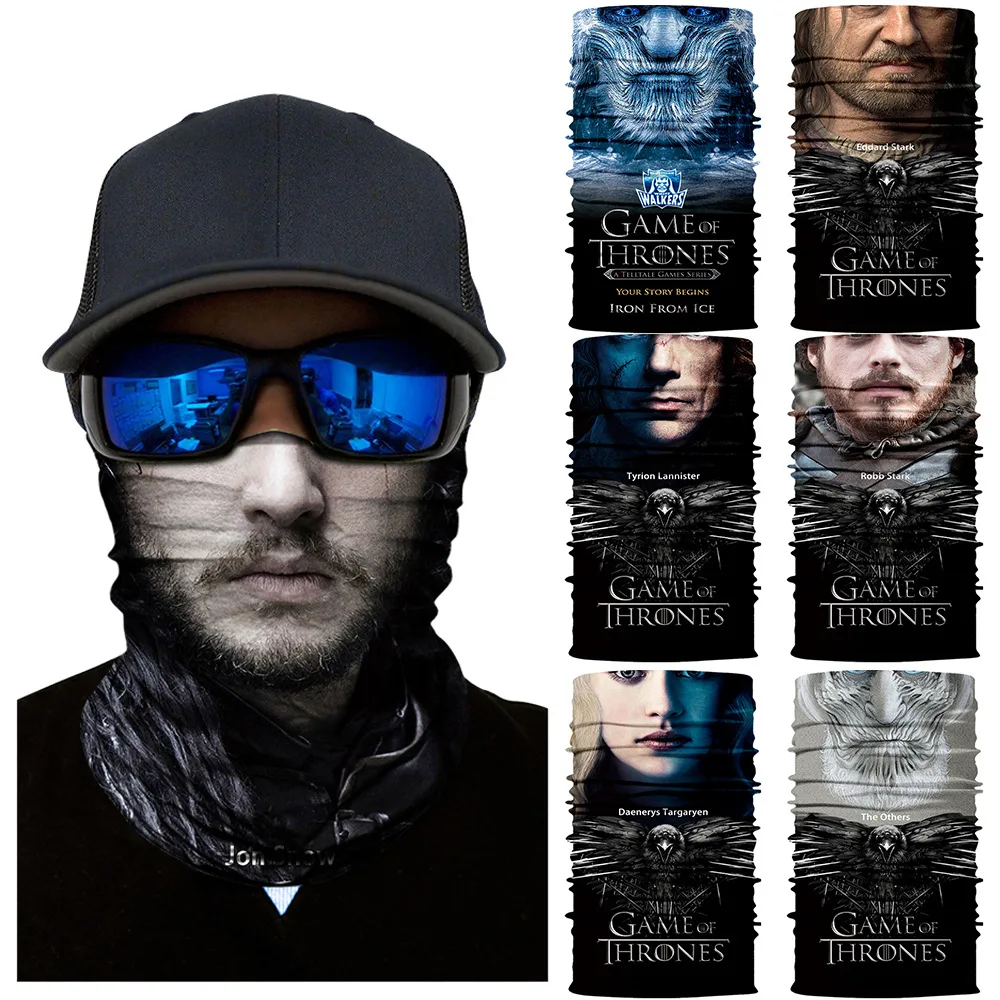 3D бесшовная бандана для игры престолов защита лица уличная велосипедная повязка