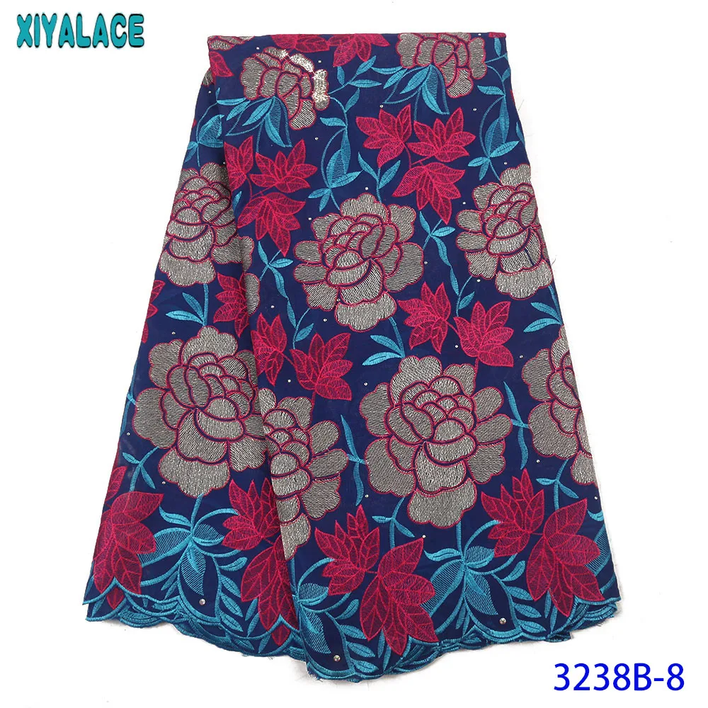 

New Coming African Swiss Voile Lace In Switzerland Embroidery Nigerian Sewing Cloth High Quality Cotton for Dresses KS3238B