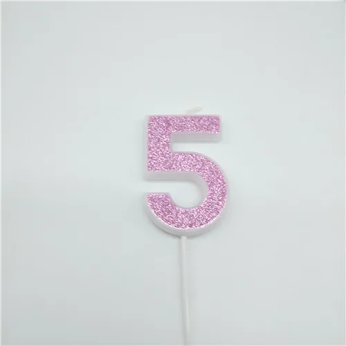 pink 5 Номер, для детей 0, 1 2 3 4 5 6 7 8 9 Творческий Розовый свечи, дети, одежда для мальчиков и девочек Топпер для торта «С Днем Рождения» свечи для украшения для торта для вечеринки - Цвет: pink 5
