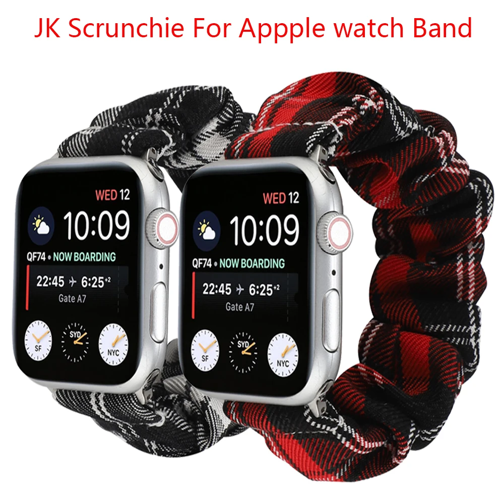 

Эластичный JK ремешок для Apple Watch Band SE 6 5 4 42 мм 44 мм, браслет для iwatch 3 38 мм 42 мм, аксессуары для наручных часов