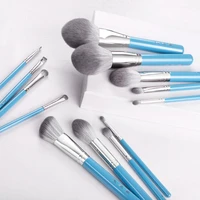 mydestiny 13pcs makeup brush high quality synthetic hair brushes set the sky blue super soft fiber makeup brushes cosmetic tool