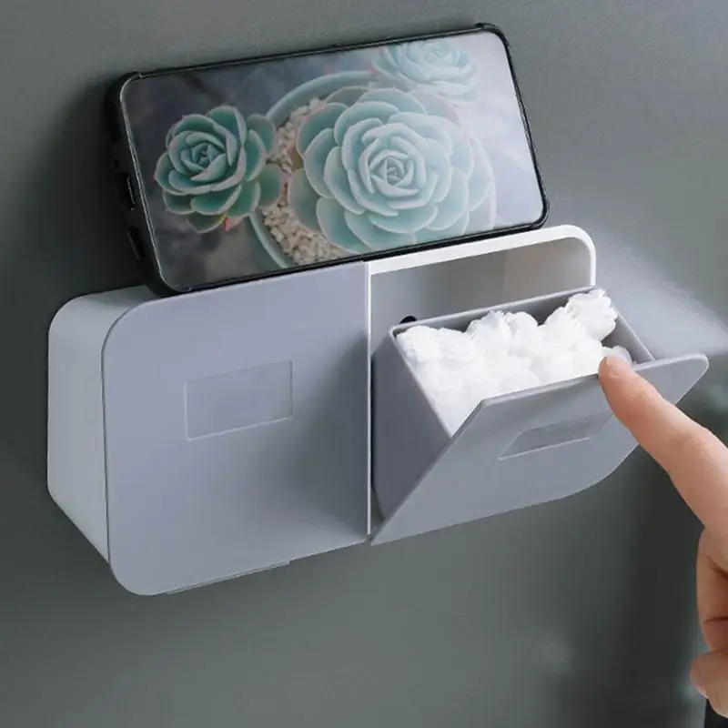 Ящики и корзины для хранения Настенная коробка ватных палочек контейнер