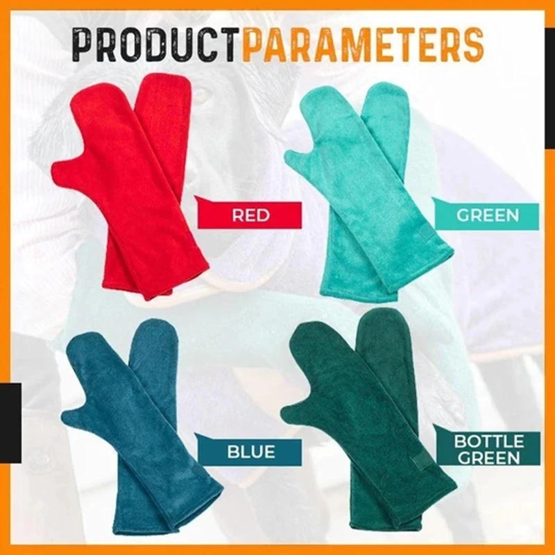 

Супер впитывающие перчатки для домашних животных из микрофибры банные полотенца для домашних животных удобная длина предплечья для сушки ...