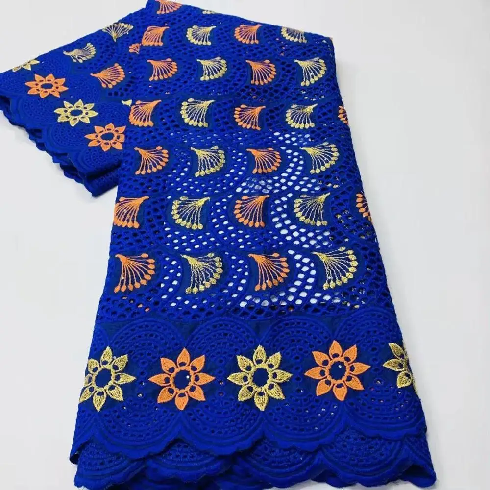 

5 ярдов вышивка шнур Африканский хлопок кружево ткань для женское платье в нигерийском стиле свадебная ткань кружевная 2020, высокое качество...