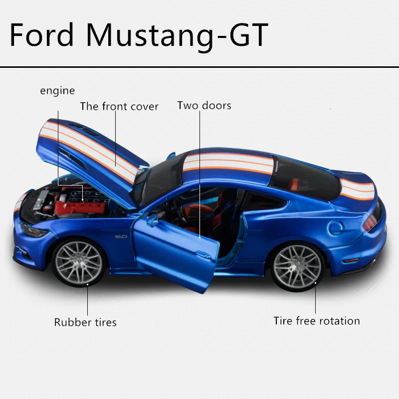 Maisto 1:24 Ford Mustang GT Roadster имитация сплава Модель автомобиля Моделирование Украшение автомобиля коллекция Подарочная игрушка