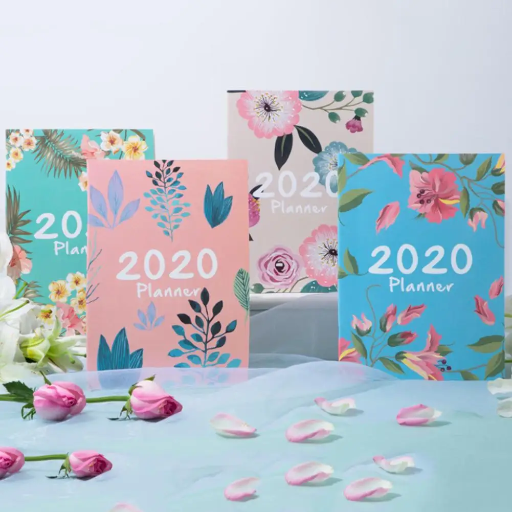 Планер А4 2020 ежемесячный планер ноутбук с красивым цветочным узором